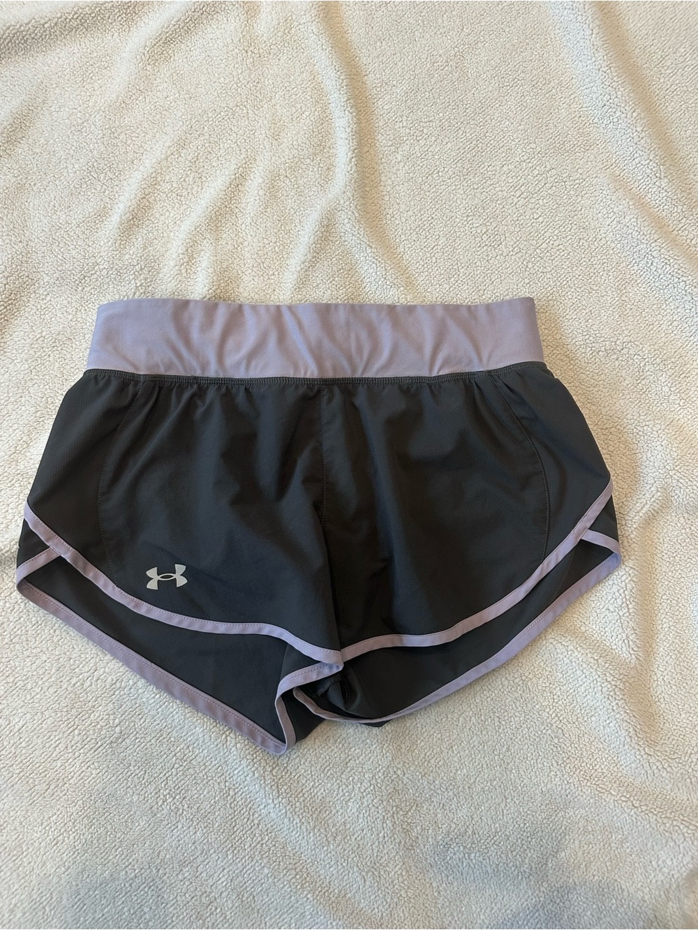 Under Armour HeatGear Speedpocket Running Shorts Black Purple Size Medium